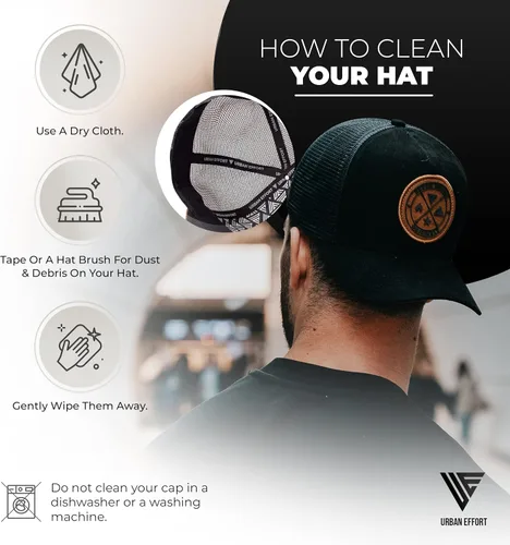 Vista 168 de Urban Effort Gorra trasera de malla, para hombres y mujeres, gorra de béisbol de 5 paneles, gran cierre a presión para caza y senderismo