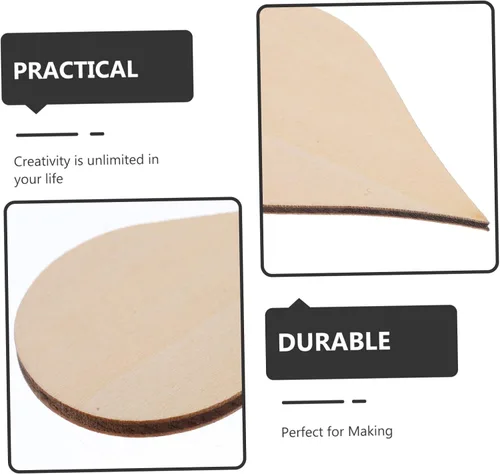 Vista 3 de EXCEART Adorno de gota de agua de 1.969 in, piezas de madera para manualidades, 20 piezas para decoración de bricolaje, accesorios de fotos