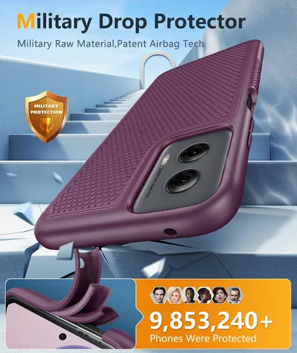 Vista 343 de FNTCASE Funda para iPhone 17 Pro: Fundas delgadas translúcidas de color azul claro compatibles con MagSafe, protección completa de la cámara