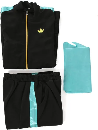 Vista 6 de ROLECOS Yato Cosplay traje anime deportivo casual traje deportivo negro