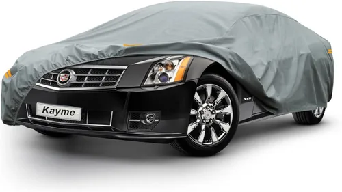 Vista 244 de Kayme Funda de Coche de Servicio Pesado Impermeable para Todo Tipo de Clima, Ajuste Personalizado para Tesla Model S, Cubierta Exterior Completa