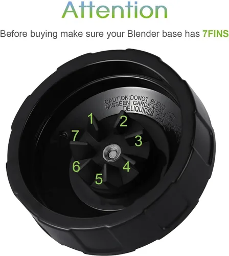 Vista 2 de Ninja Blender - Piezas de repuesto para licuadora Ninja de 7 aletas, piezas de licuadora Ninja para vasos de licuadora Ninja compatibles con Nurti