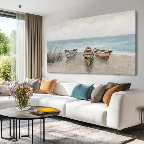 Vista 9 de WINKAILIN Pintura blanca, ilustraciones decorativas simples de 29 x 58 pulgadas, arte abstracto de pared para sala de estar, decoración moderna