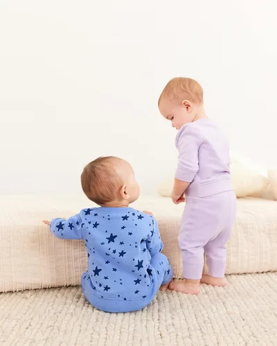 Vista 4 de Moon and Back Pantalón deportivo unisex de felpa francesa para bebés
