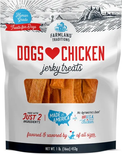 Vista 18 de Dulces de carne seca de res que a los perros de Farmland Traditions les encantan con solo 3 ingredientes y sin rellenos, bolsa de 5 onzas Made in