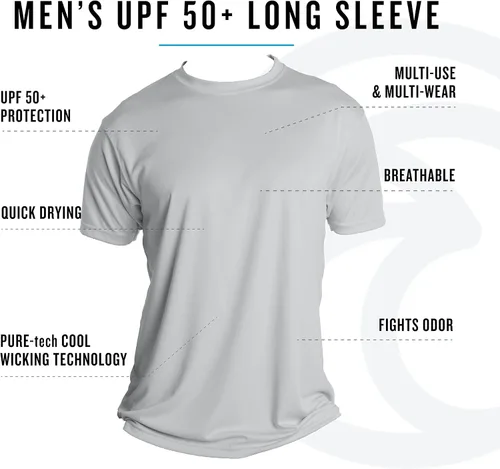 Vista 3 de Camiseta deportiva Vapor Apparel con protección solar de más de 50 UPF de mangas cortas para hombre
