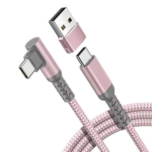 Vista 12 de Elebase Cable de carga para iPad 10 A16 Generación de 3.3 pies con adaptador USB, cable cargador USB tipo C en ángulo de 90 grados 100W para iPad