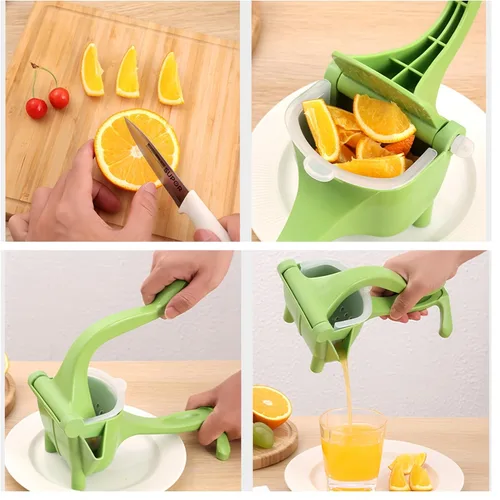 Vista 2 de Exprimidor manual de limón, exprimidor de cítricos, prensa manual, extractor de jugo de alta resistencia, jugo de fruta fresca para limón, lima