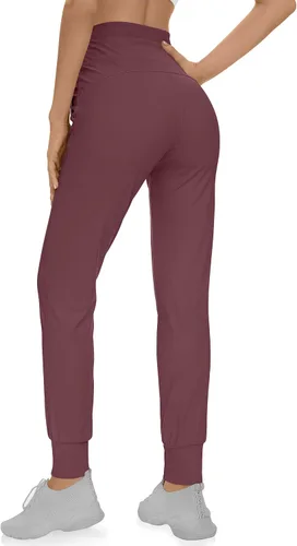 Vista 2 de TARSE Pantalones deportivos para mujer con bolsillos y cordón para correr