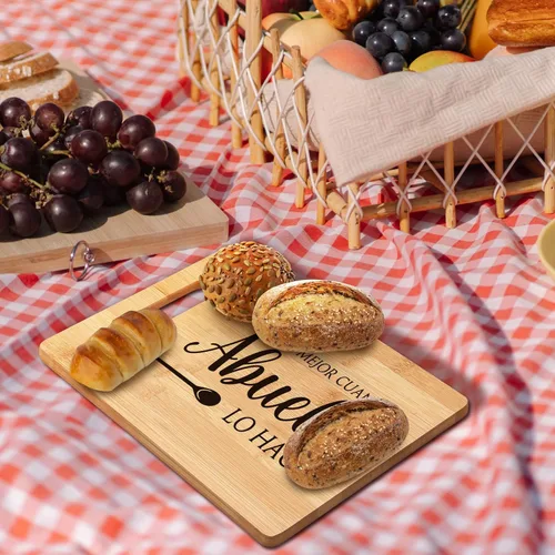 Vista 3 de FONDCANYON Abuelo Gifts - Tabla de cortar de bambú, regalo para abuelo español, decoración de cocina