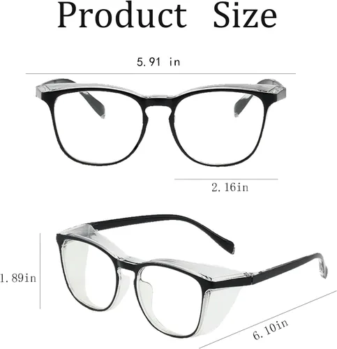 Vista 7 de Gafas de seguridad para hombres y mujeres, gafas de seguridad antivaho cómodas, bloqueo de luz azul, protección UV, enfermeras adultas