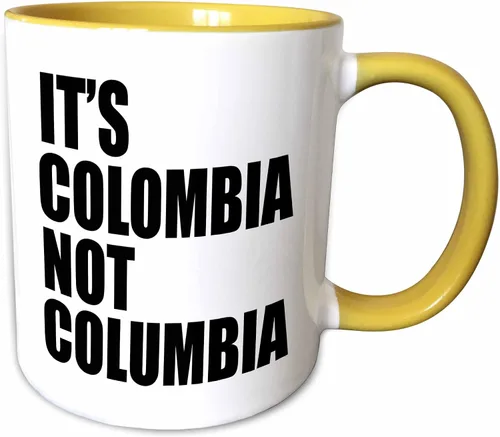 Vista 11 de 3dRose Its Colombia Not Columbia - Taza de dos tonos, 11 onzas, color negro