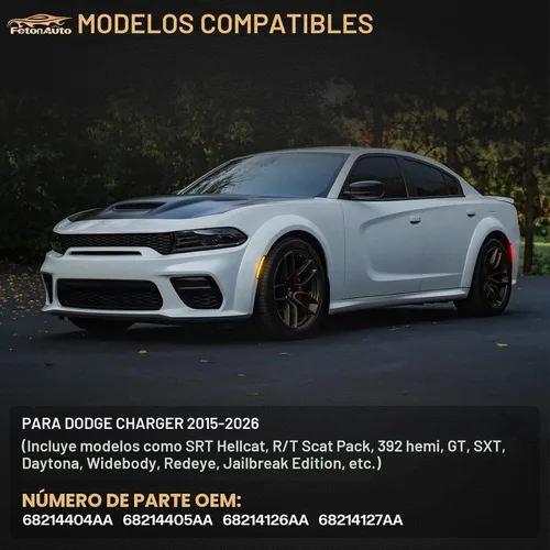 Vista 5 de Luces LED de posición laterales color rojo ámbar compatibles con Dodge Charger 2015-2026