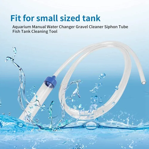 Vista 2 de Cambiador de agua manual Limpiador de grava, filtro de agua, tubo de sifón, herramienta de transferencia de fluidos, bomba de vacío de arena de PVC