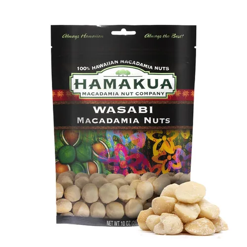 Vista 11 de Hamakua - Nueces de macadamia - Chili picante - Cultivado en Hawai saborizado seco tostado medio y macadamia entera - Nueces de macadamia grandes