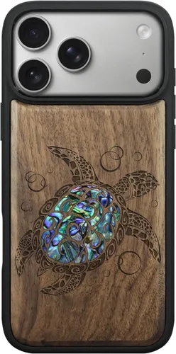 Vista 14 de Carveit Funda hecha a mano para iPhone 18 Pro Max - El cuervo Haloed Negro
