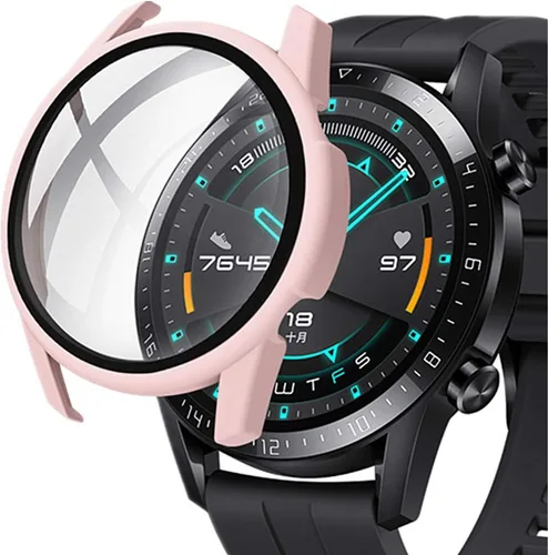 Vista 11 de Protector de pantalla de reloj compatible con Huawei GT2 de 1.63 pulgadas, ultra delgado, HD, vidrio templado, protección general, cubierta dura