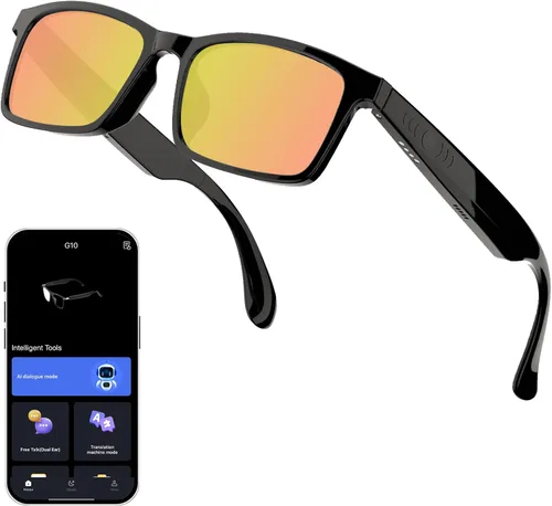 Vista 8 de Gafas de Traducción con IA, Gafas Inteligentes para Mujeres y Hombres, Bluetooth con Chat GPT, 164 Idiomas, Lente Resistente a Luz Azul y UV