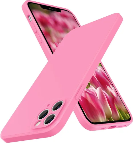 Vista 14 de SURPHY Funda diseñada para iPhone 11 Pro con protección de cámara, bordes rectos de silicona líquida para iPhone 11 Pro de 5.8 pulgadas, color negro