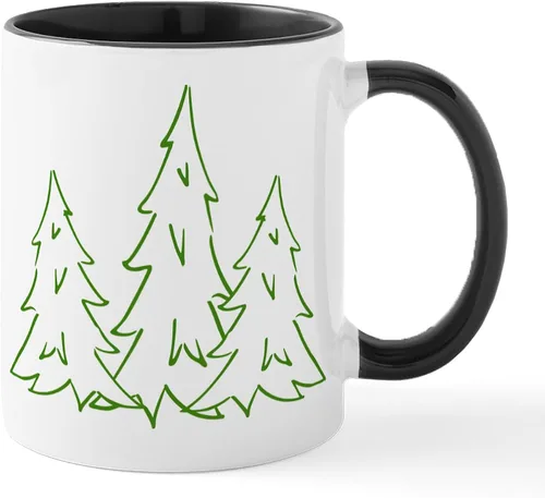 Vista 13 de CafePress Cardinal In Snowy Tree - Taza de café de cerámica (11 oz)