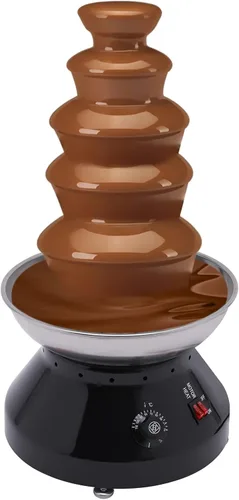 Vista 2 de Máquina de fuente de chocolate comercial de 5 niveles, derretidor de chocolate de acero inoxidable de gran capacidad de 7 libras con control preciso