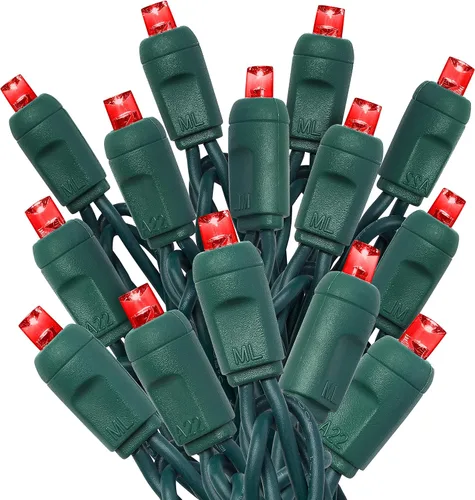 Vista 7 de HLO Lighting Luces de Navidad LED verde azulado de 0.197 in Mini luces LED de Navidad de gran angular para uso en interiores y exteriores 70