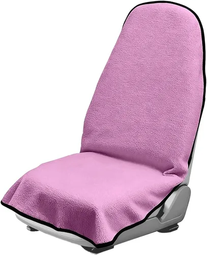 Vista 12 de Funda de asiento de coche de tela de rizo de 55.12 x 29.53 pulgadas, color beige