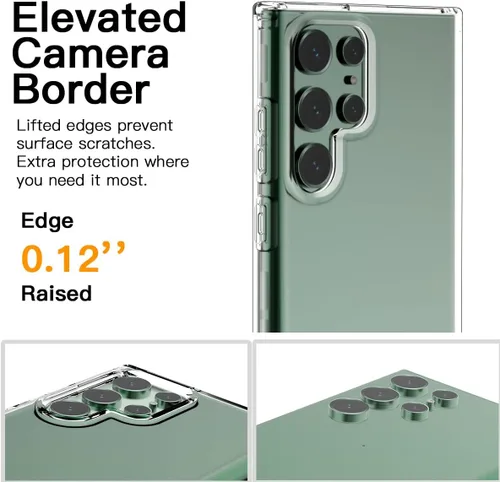 Vista 8 de AICase Funda transparente para Samsung Galaxy S22 Ultra de cuerpo completo, resistente, sin protector de pantalla, protección resistente, a prueba