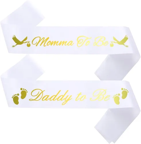 Vista 2 de Banda para mamá con bandera de colores de Estados Unidos; paquete de bandas para baby shower, recuerdos, suministros para mamá revelación de género