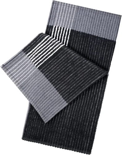 Vista 13 de Mixweer Large Golf Caddy Towel 22x42 Negro con rayas blancas