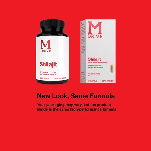 Vista 2 de Mdrive Shilajit Cápsulas para hombres 30 porciones de PrimaVie Shilajit de alta pureza para impulso de energía y apoyo inmunológico, 60 cápsulas