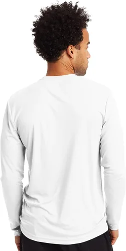 Vista 3 de Hanes Men's Long-Sleeve Performance T-Shirt Pack, 2-Pack, Cool DRI Moisture-Wicking Tees