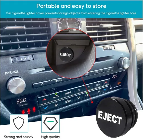 Vista 4 de Augeny Funda para Encendedor de Cigarrillos de Coche, Botón de Expulsión a Prueba de Polvo de Aluminio, Funda Universal para Encendedor