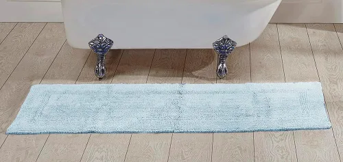 Vista 58 de Better Trends - Juego de 2 alfombras de baño 100% algodón, extra suaves, con borlas, de 17" x 24", alfombra de baño superabsorbente y reversible