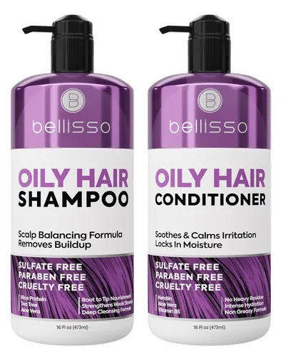 Vista 30 de Juego de champú y acondicionador antiencrespamiento, productos para el cuidado del cabello sin sulfato para mujeres y hombres, control del cabello