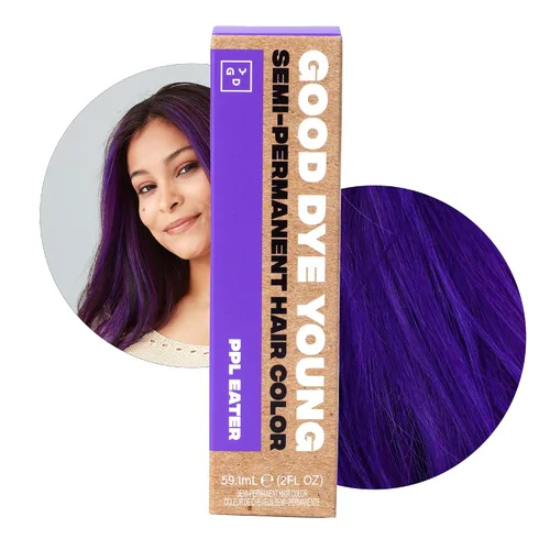 Vista 11 de Good Dye Young Streaks and Strands - Tinte acondicionador semipermanente con protección UV (Ruina azul), sin PPD, sin crueldad animal y vegano, dura