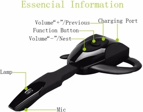 Vista 3 de Yoidesu Auriculares, V5.3 Auriculares Bluetooth de un solo oído con micrófono de cancelación de ruido, ultraligero recargable para teléfono celular