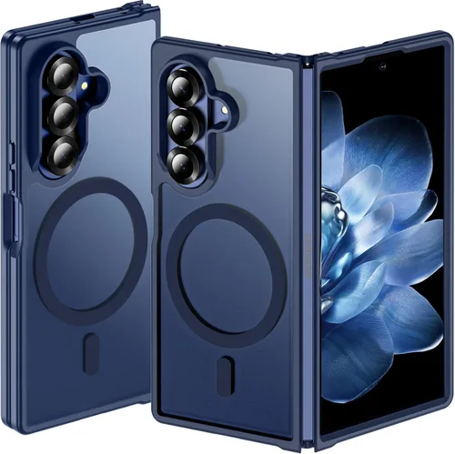 Vista 12 de Hensinple Funda Magnética para Samsung Galaxy Z Fold 6, Funda Z Fold6 [Compatible con MagSafe][Ajuste Delgado], Carga Magnética Translúcida Mate