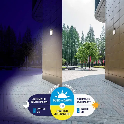 Vista 5 de Equivalente a 150 W, LED integrado, acabado de bronce, mini luz de pared del atardecer al amanecer, CCT seleccionable 3000K/4000K/5000K