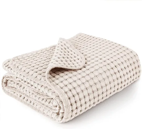 Vista 13 de Konssy Manta de Bebé de Gofre - Suave y Acogedora Manta de Arrullo para Guardería, Manta Ligera para Niños Pequeños para Niños y Niñas, Ideal