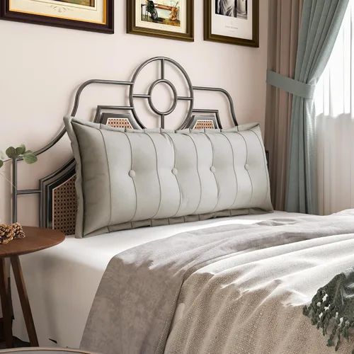 Vista 15 de VERCART Almohada grande para cabecero, almohada de sofá cama, almohada de lectura, almohada de cabecera de cama, almohada de apoyo