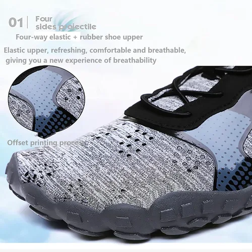 Vista 3 de Zapatos de agua para hombres y mujeres, para natación, playa, deportes, secado rápido, antideslizantes, color rosa, talla 8
