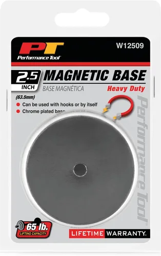 Vista 2 de Performance Tool W12509 Base magnética de 2-1/2 pulgadas con brazo ajustable para medir ángulos precisos y sujeción segura del metal