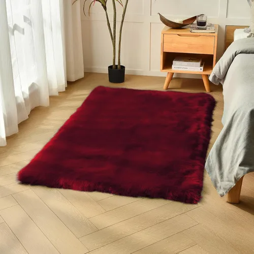 Vista 19 de duduta - Alfombra de pelo sintético de lana de oveja beige 2x3 pies, suave y esponjosa, funda para silla de pelo mullido, alfombra pequeña