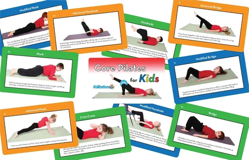 Vista 2 de Sportime Tarjetas de ejercicios Core Pilates para niños, juego de 56 - 1362761