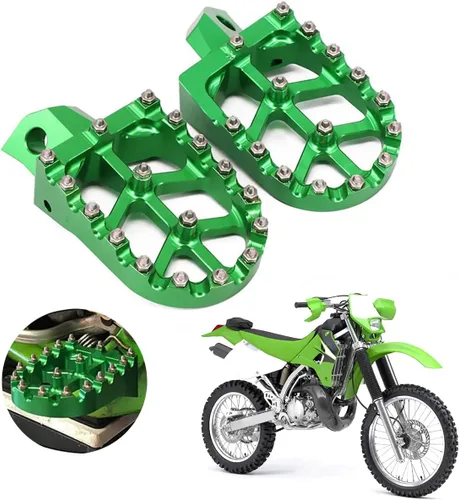Vista 16 de AnXin Estriberas Reposapiés Pedales de Pie Apoyos CNC MX para KLX300 KLX300R KLX300SM 97-07 20-24 KLX250 06-20 KLX250S 09-14 KLX250R 94-96 KLX650