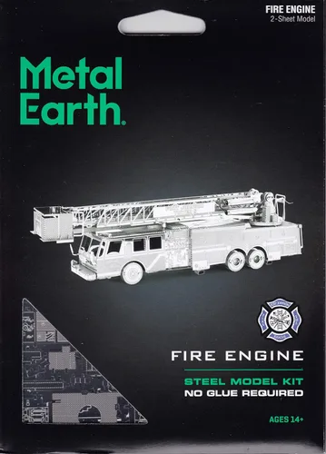 Vista 6 de Metal Earth Kit de modelo de metal 3D de camión de bomberos Fascinaciones