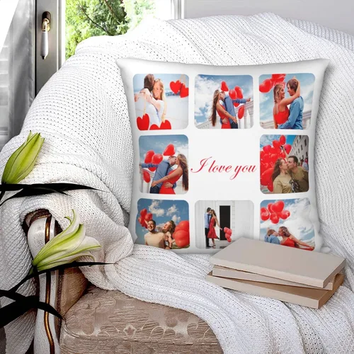Vista 3 de FCQIANKM Funda de almohada personalizada, funda de almohada con foto personalizada con texto de imagen, funda de almohada personalizada, regalos