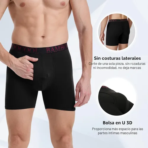 Vista 4 de BAMBOO COOL Paquete de calzoncillos bóxer ultra suaves y transpirables