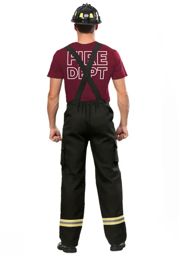 Vista 2 de Disfraz de capitán de bomberos para hombre Multicolor